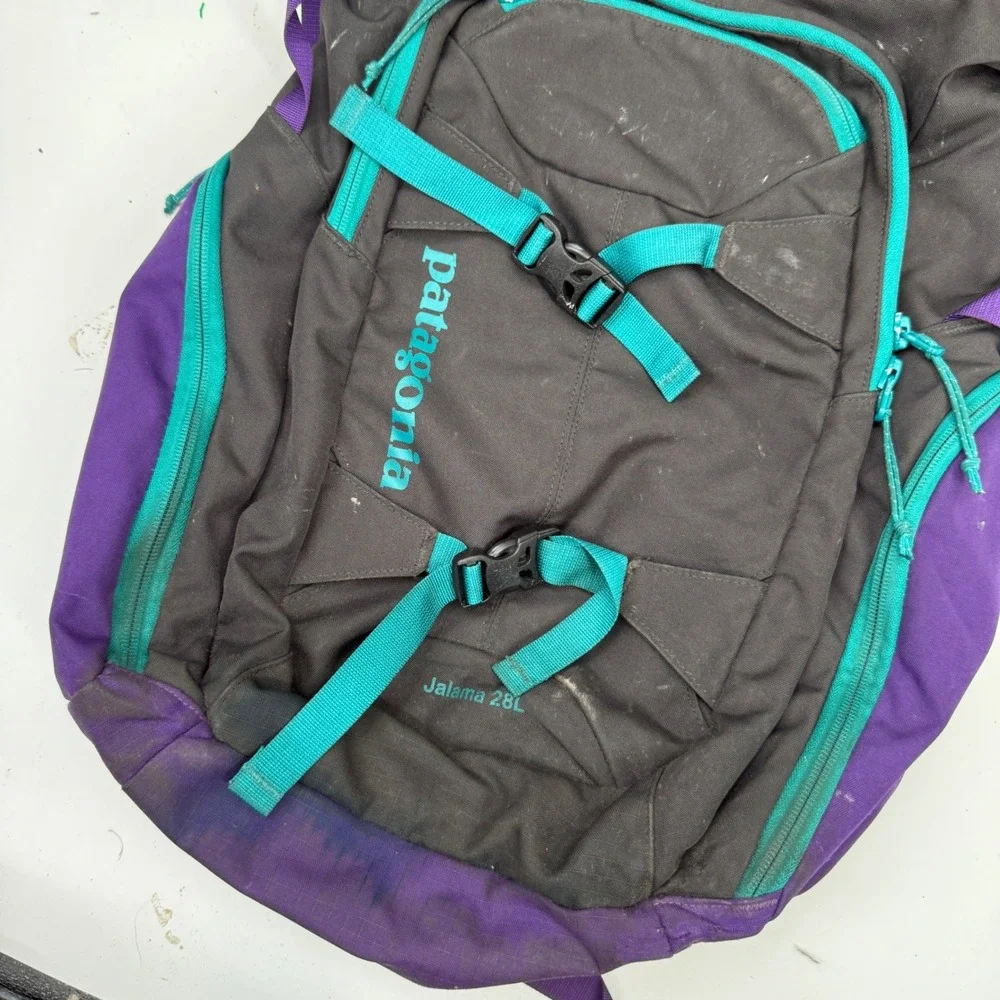 Vintage Patagonia Jalama 28L Backpack Grey Purple Teal Hiking Daypack 48095